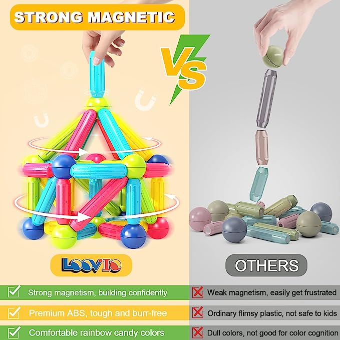 Magnetic Building Blocks For Kids Early Development Premium Quality