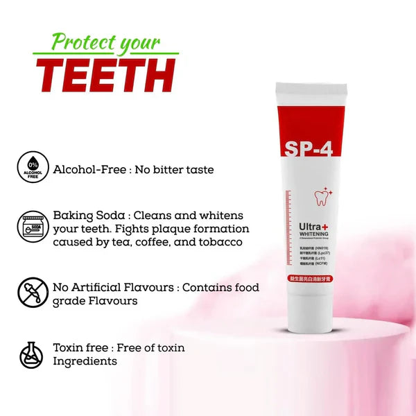 Intense teeth whitening toothpaste